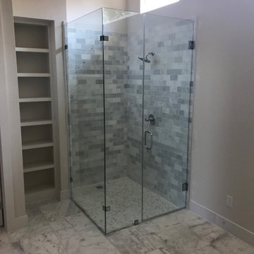 90 Degree Glass Shower Enclosure with Wall Mount Hinges