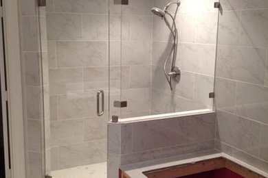 90 degree NEO frameless shower door