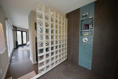 Design ideas for a contemporary bathroom in Indianapolis.