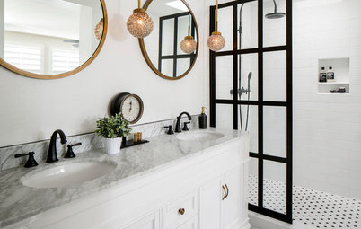 Room of the Day: Crisp Details Add Style to a Classic White Bath