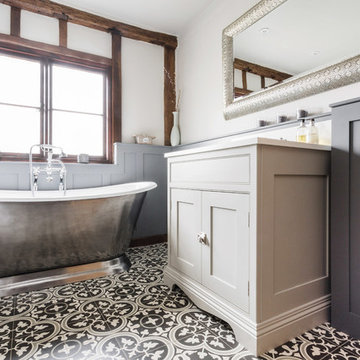 A Contemporary Family Bathroom With Traditional Style