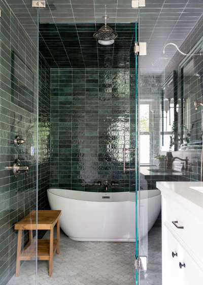 Transitional Bathroom by Rachel Loewen Photography