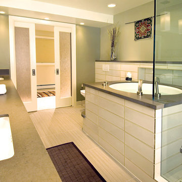 A fine contemporary bathroom by Christopher's
