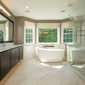 A Modern Spa Like Master Bathroom in McLean VA