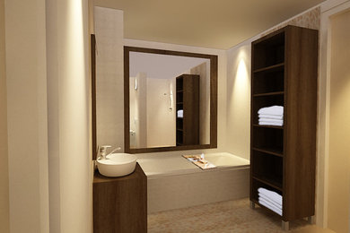 アムステルダムにあるコンテンポラリースタイルのおしゃれな浴室の写真