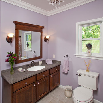 A remodeled guest bathroom
