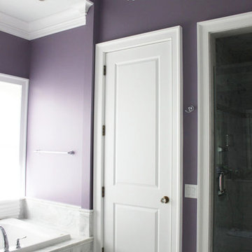 A touch of Purple in Master bathroom in Englewood, NJ