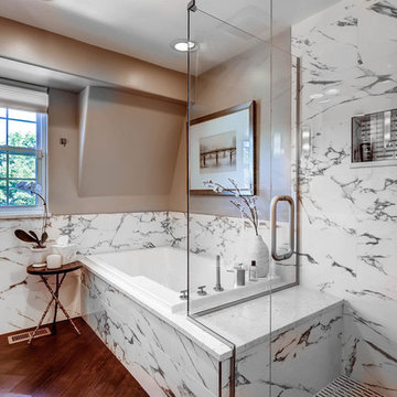A Transitional Master Bath with Timeless Finishes