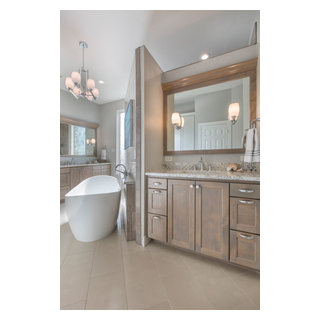 A Unique Master Bathroom gets a Spa-Like Renovation - Transitional ...