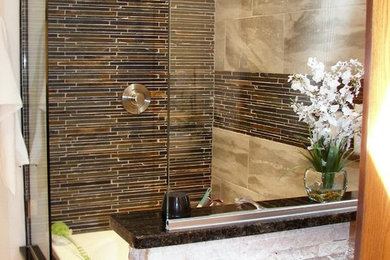 ミルウォーキーにあるトランジショナルスタイルのおしゃれな浴室の写真