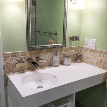 ADM Bathroom Rectangular Countertop Sink, White, 39" - DW-210 (39 x 17)