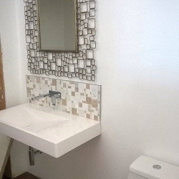 ADM Bathroom Rectangular Ramped Wall Mounted Sink, White, 39" - DW-101 (39 x 20)