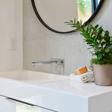 ADM Bathroom Rectangular Wall Mounted Sink, Glossy White, 47" - DW-111 (47 x 20)