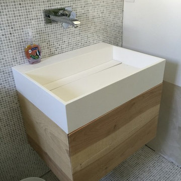 ADM Bathroom Rectangular Wall Mounted Sink, White, 24" - DW-158 (24 x 19)