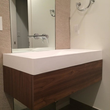 ADM Bathroom Rectangular Wall Mounted Sink, White, 39" - DW-101 (39 x 20)