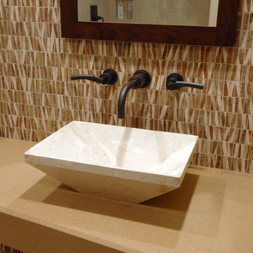 African Inspired Modern Bathroom