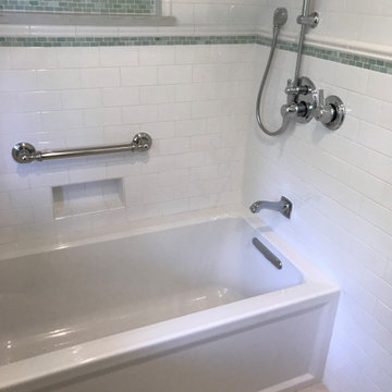 After photo-Traditional bathroom with Caribbean Flair