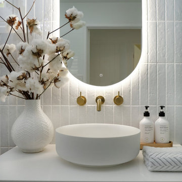 Agoura Hills Midcentury Small Bathroom Remodel