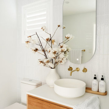 Agoura Hills Midcentury Small Bathroom Remodel