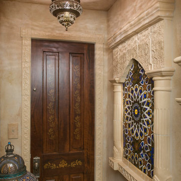 Alhambra Bathroom Door Surround tiles and mural