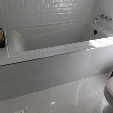 All white master bath