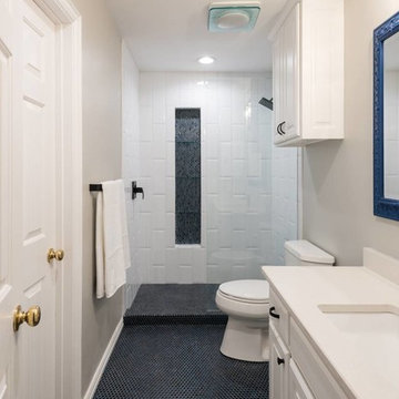 Allen Light and Blue Guest Bathroom