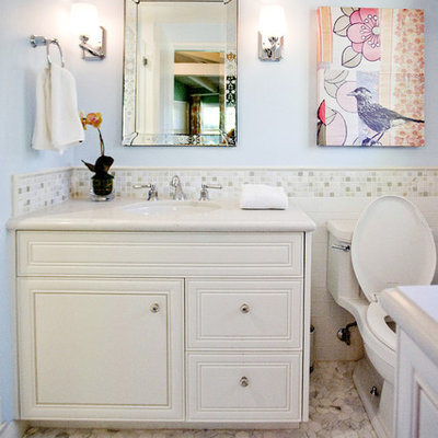 Inspiration for a contemporary mosaic tile bathroom remodel in Los Angeles