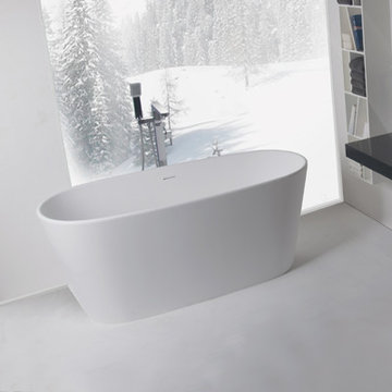 Amazing Solid Surface Bathtubs in white matte finish