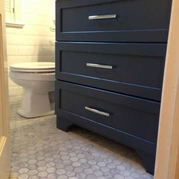 An Updated Classic Hall Bath