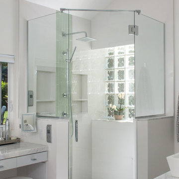Angled Shower with double niches
