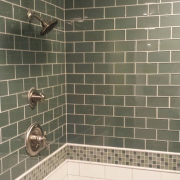 Ann Arbor Glass Subway Tile Basement Bath