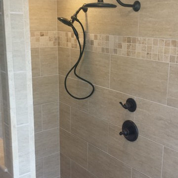 Ann Arbor Master Bath Renovation with Jacuzzi Tub, Ceramic Tile and Dual Shower