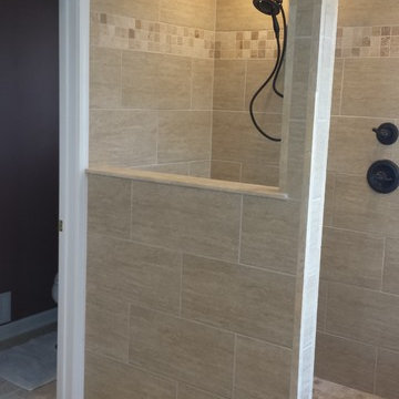 Ann Arbor Master Bath Renovation with Jacuzzi Tub, Ceramic Tile and Dual Shower