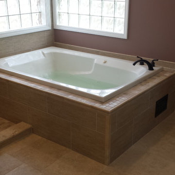 Ann Arbor Master Bath Renovation with Jacuzzi Tub, Ceramic Tile and Dual Shower