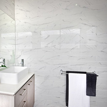 Apennines Gloss White Marble Effect Tiles - Direct Tile Warehouse