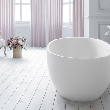 Aquatica Corelia-Wht™ Freestanding Solid Surface Bathtub
