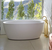 Aquatica Sensuality-Wht Freestanding Solid Surface Bathtub