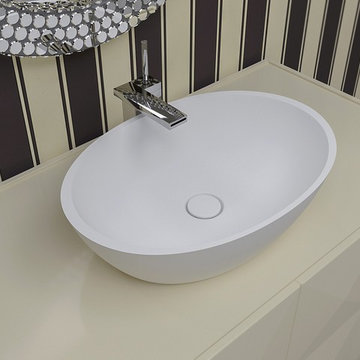 Aquatica Sensuality-Wht™ Stone Bathroom Vessel Sink