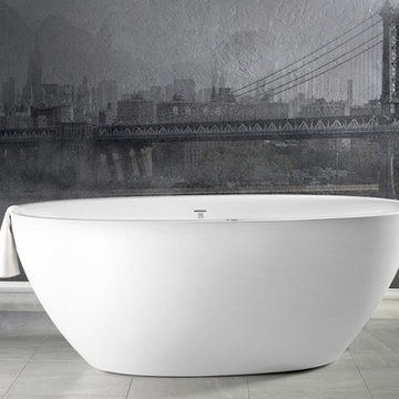 Aquatica Sensuality™ Mini-F-Wht Freestanding Solid Surface Bathtub