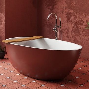 Aquatica Spoon 2 Oxide Red Solid Surface Bathtub