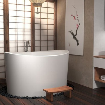 Aquatica True Ofuro Duo Freestanding Stone Japanese Soaking Bathtub