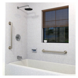 Architectural Grab Bars in Brushed Nickel - Modern - Bathroom - Charlotte - by Keeney Holdings ...