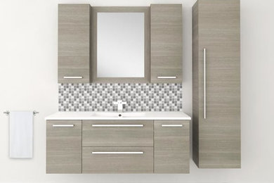 Aria 48'' Modern Wall Hung Vanity 2 Doors & 2 Drawers With Top by Cutler