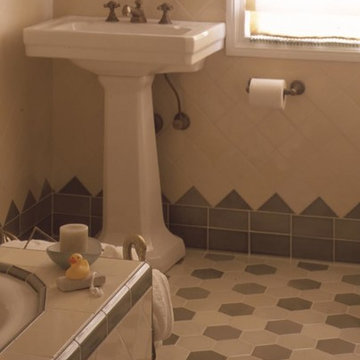 Art Deco Bathroom Historic Pasadena Residence