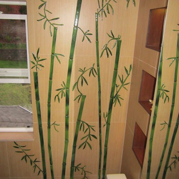 Art Wall decor Fused Glass Bamboo stalks