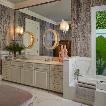 Artfully Curated In Palm Beach: Master Bathroom