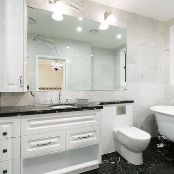 Asena White Marble Stone Bathroom