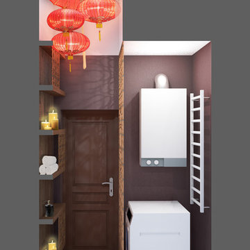 Asian Boudoir - renovation of a small bathroom
