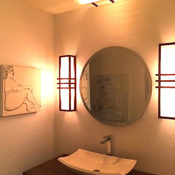 Asian inspired powder room