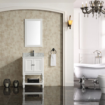Aspen Collection 24 Inch Bathroom Vanity Set in White 2016